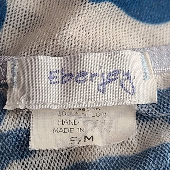 Vintage Eberjey Made in USA Y2K Sheer Blue Floral Mini Cami Dress - Picture 7 of 7